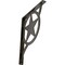 Ekena Millwork Austin Wrought Iron Bracket, (Single center brace), Antiqued Warm Silver 1 1/2"W x 12"D x 15"H BKTM01X12X15SAUAWS - alternate 1